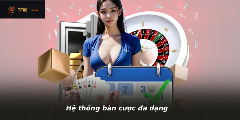 Hệ thống bàn cược đa dạng