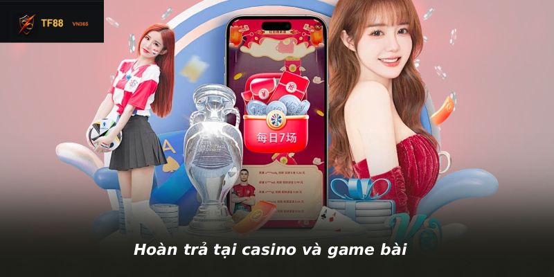 Hoàn trả tại casino và game bài